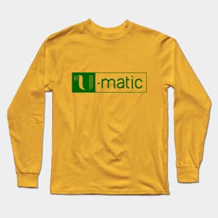3/4" U-matic Dark Green logo Umatic Long Sleeve T-Shirt